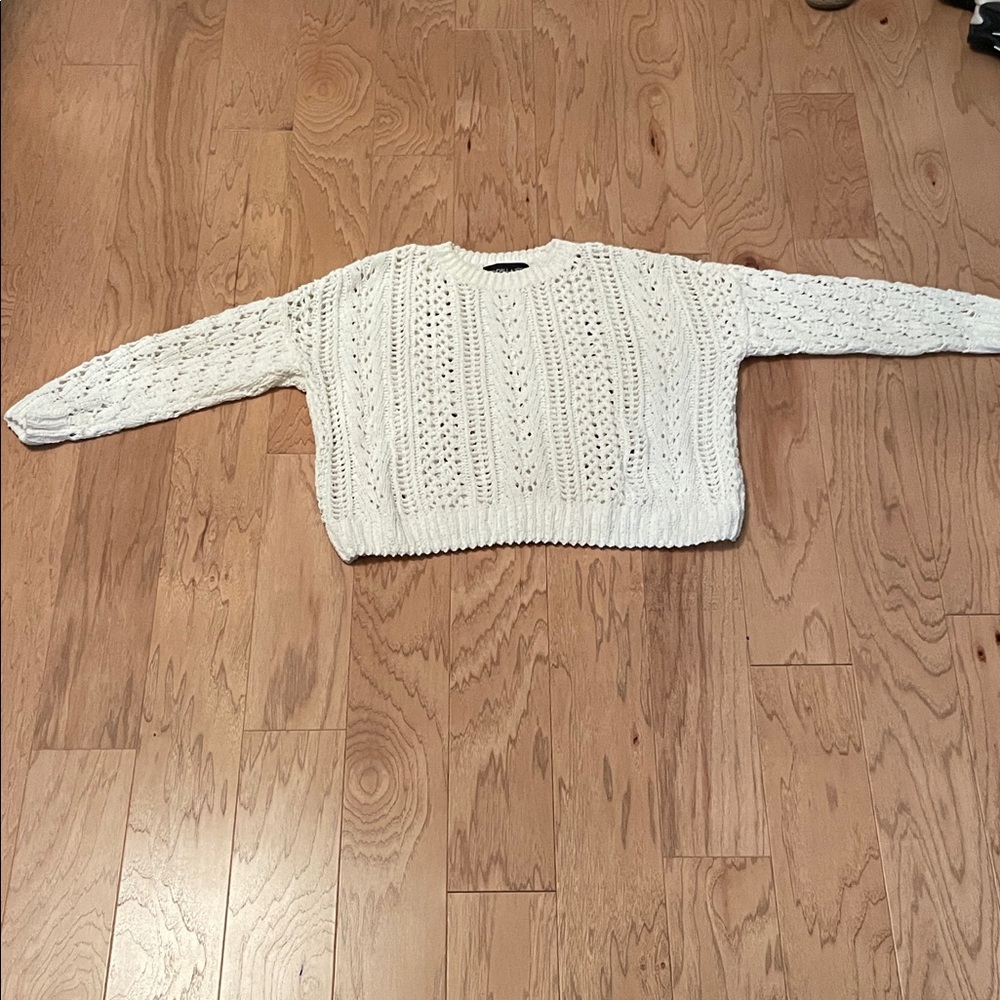 Kendall & Kylie Ivory Cable Knit Sweater - Picture 2 of 4